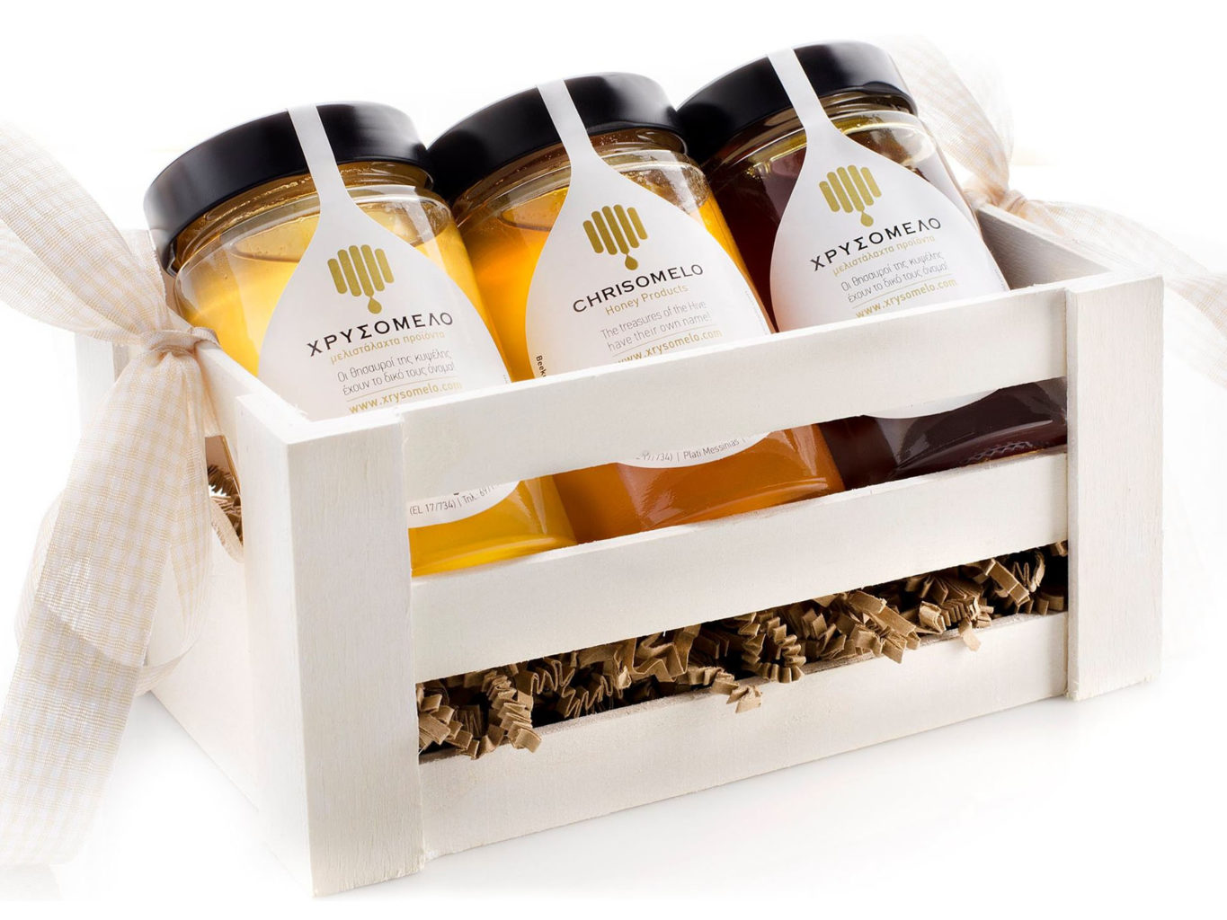 Chrisomelo honey packaging