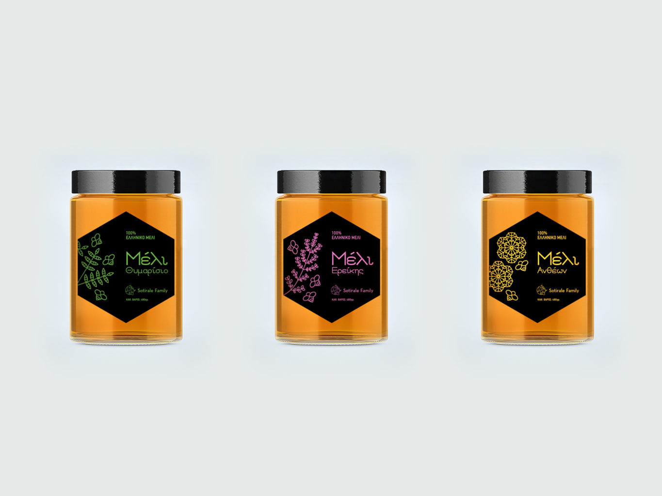 Sotirale Family honey packaging